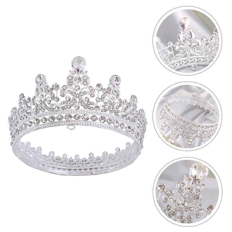 Coiffure de mariée élégante, couronne brillante, coiffure de mariage en cristal, 1 pièce