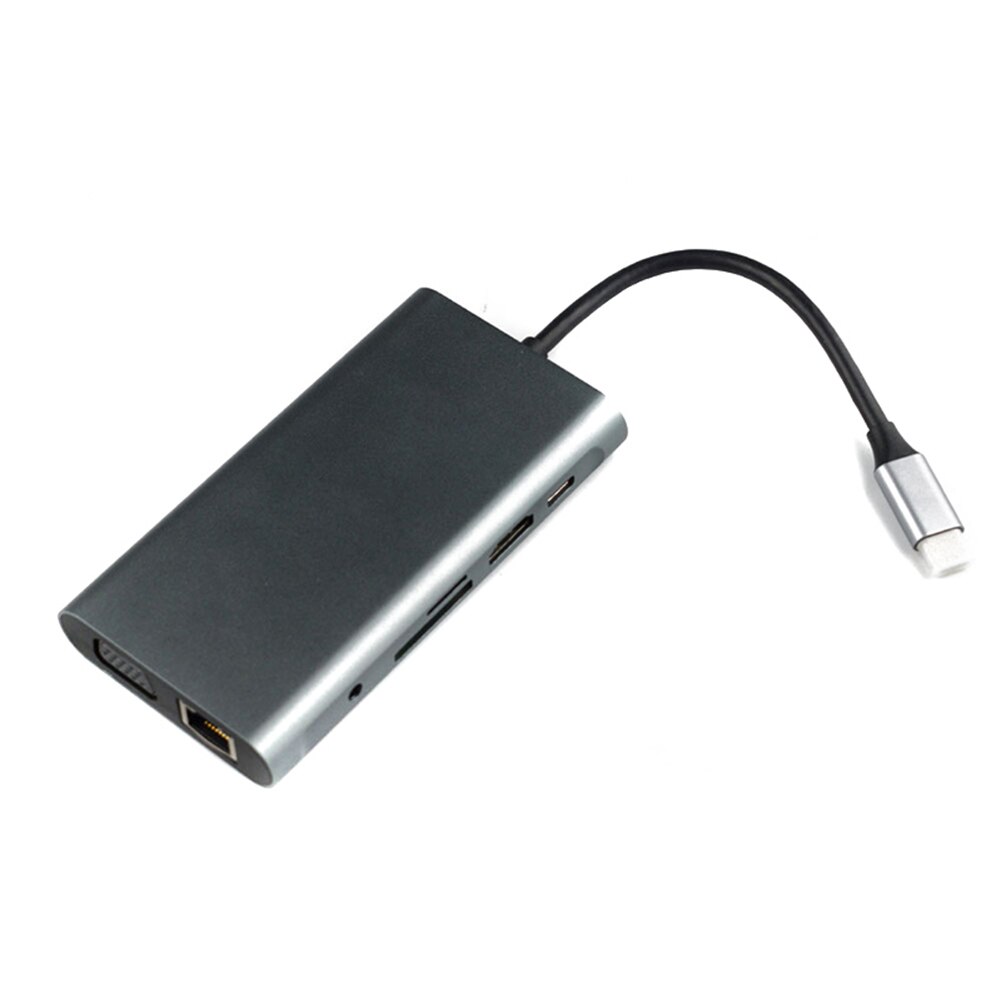 HEIßER USB C Hub Laptop Docking Station Typ C Adapter mit 3,5mm Audio Port für Windows Computer BUS66