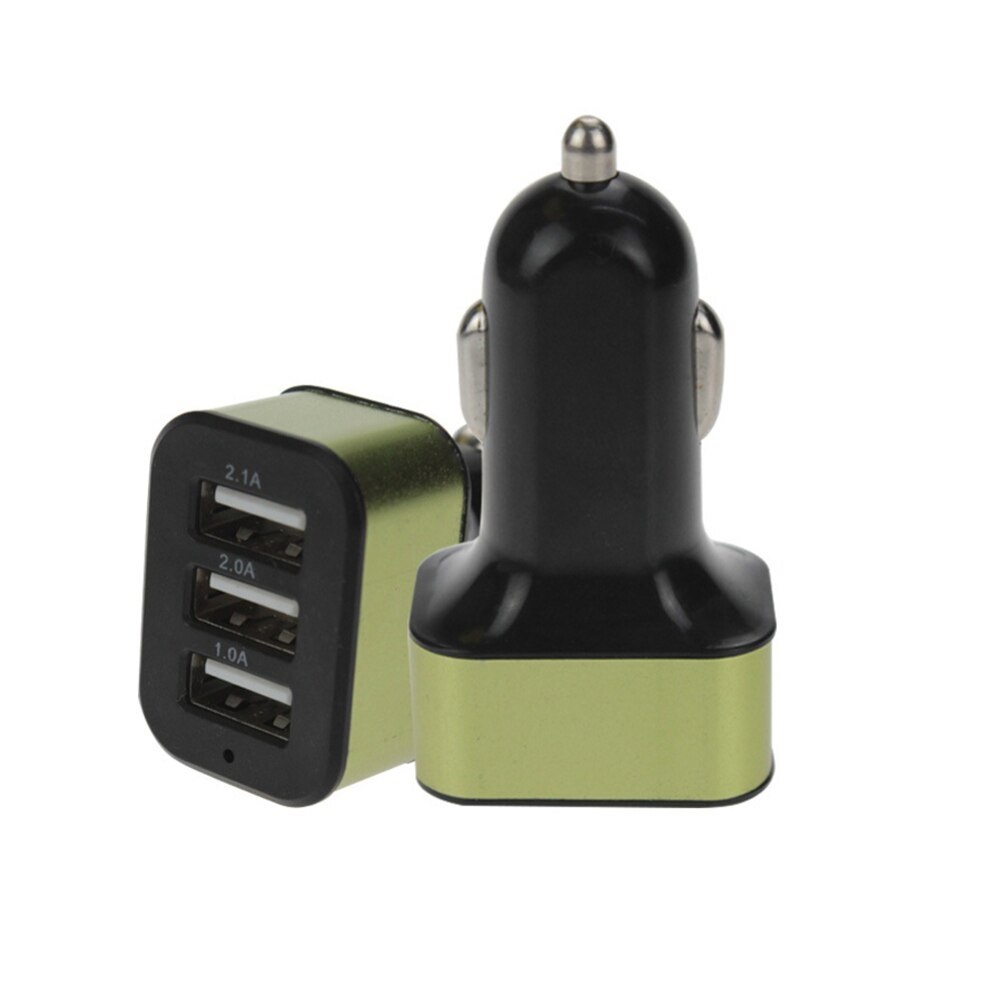 Cargador Universal para coche, 2,1a, 3 puertos de carga rápida para Iphone, Samsung, Huawei, Mini USB, accesorios de carga automática para coche