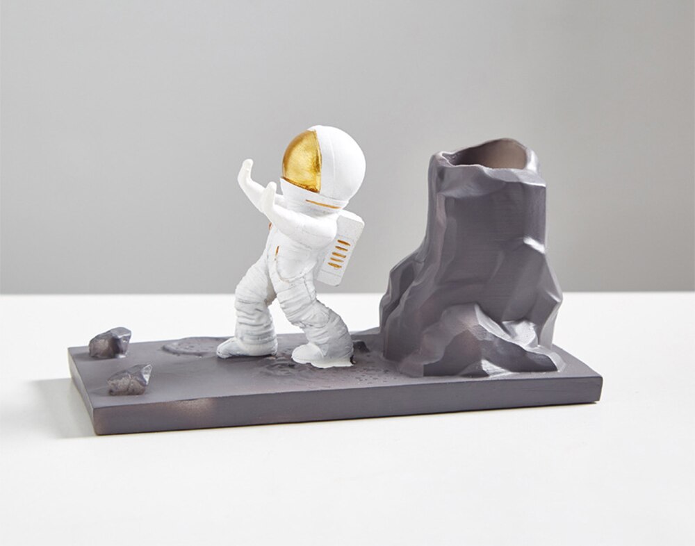 Rymd astronaut pennhållare kontor hem skrivbord dekoration penna hållare: Default Title