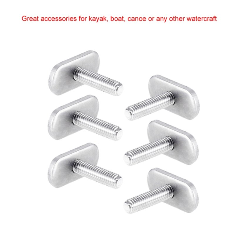 Threads Kayak Rail/Track M5/M6 Screws &amp; Nuts T Slot Bolt Replacement Stainless Steel Gear Mounting Bolt Easy to install