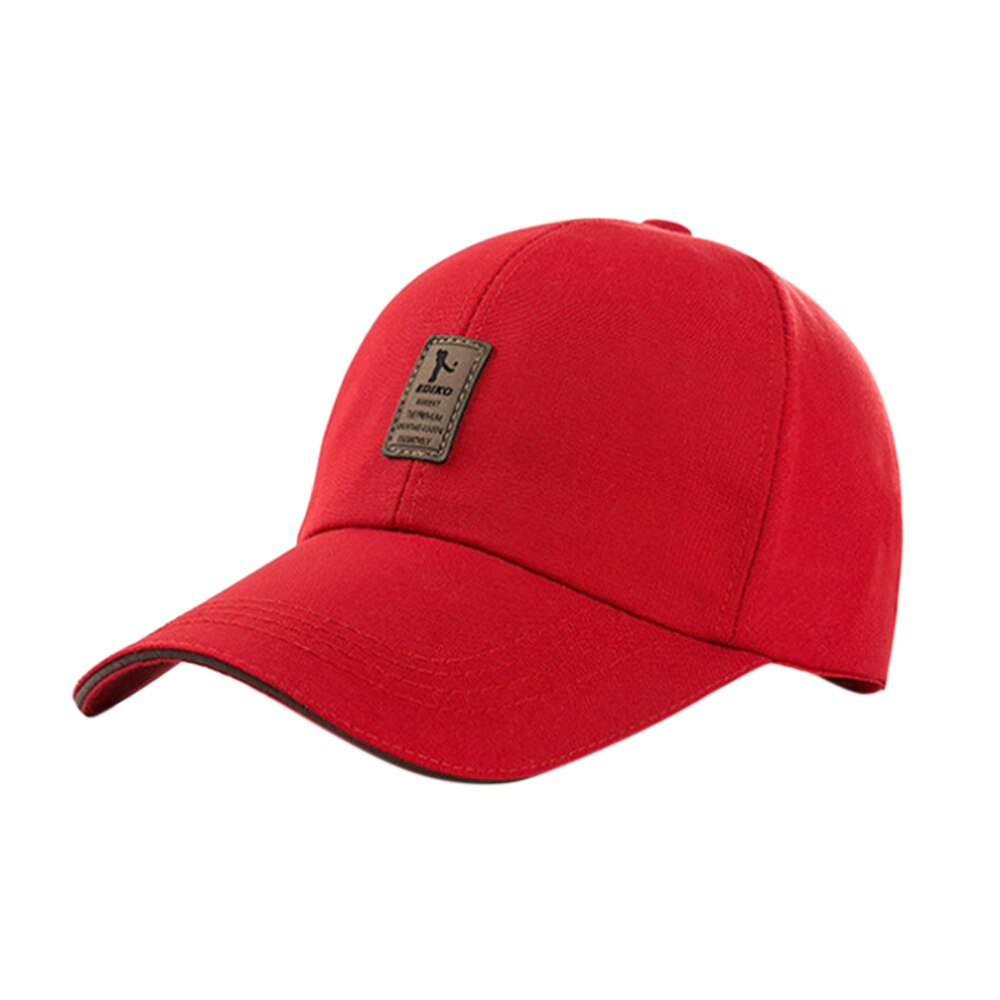 Men Women Baseball Hat Outdoor Sports Peaked Cap Comfortable Breathable Soft Sunshade Hat: Red