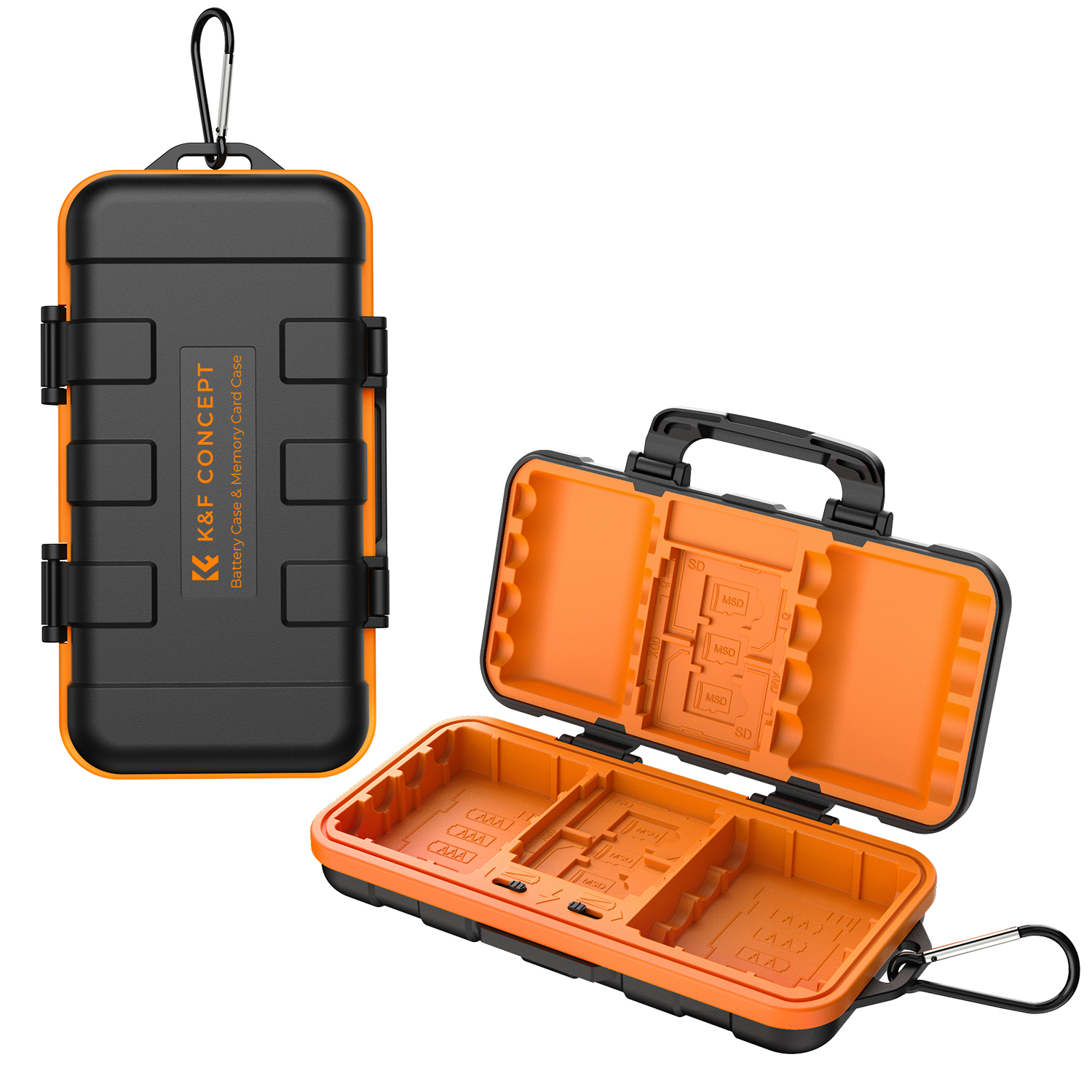 K&F Concept Battery Box SD Card Box Wodoodporna i odporna na wstrząsy obudowa, akcesoria do aparatu, mała obudowa na kartę SD