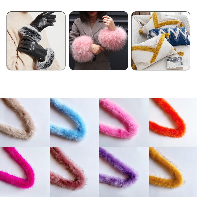 Faux Vos Bont Lint Tapes Furry Trim Trimmen Voor Trui Jas Kap Hoed Schoenen Diy Pluizige Kledingstuk Materialen