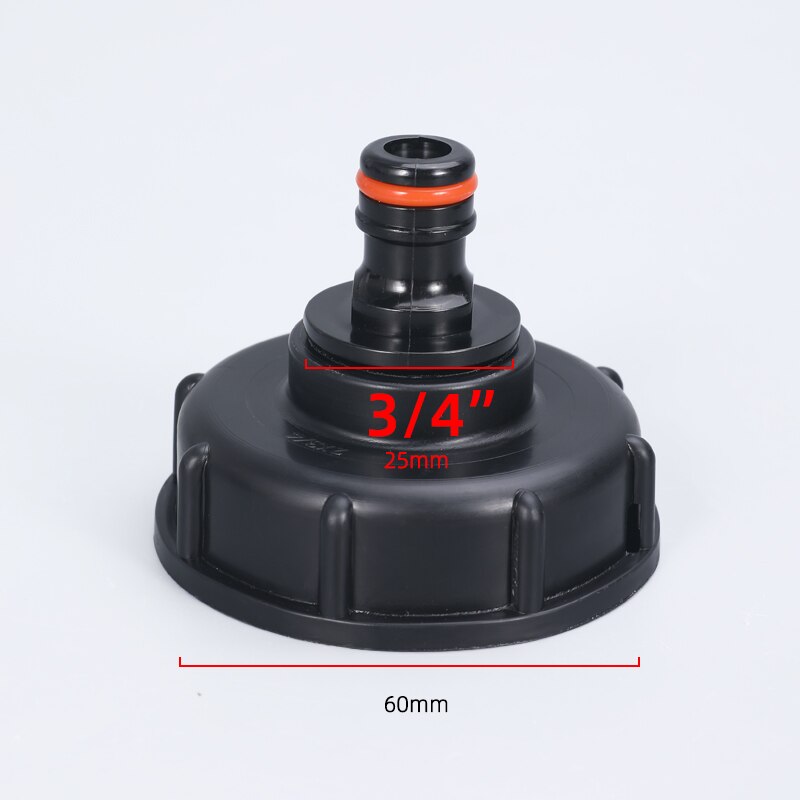 1 pçs ibc mangueira adaptador redutor conector tanque de água montagem 60mm rosca grossa durável jardim mangueira torneira da tubulação: 2