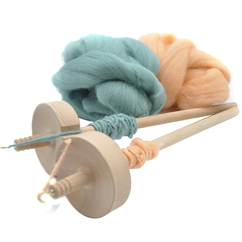 1Pcs Spindle Top Whorl Yarn Spin Hand Carved Wooden Tool for Beginners Spindle Hand Spinning
