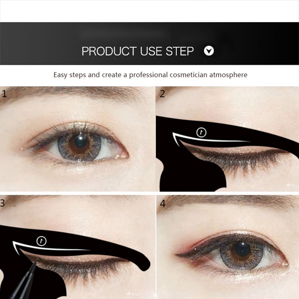 2 pièces/ensemble à la femmes chat ligne yeux maquillage Eyeliner Unique pochoirs modèles outils de maquillage Kits pour yeux Eyeliner outils
