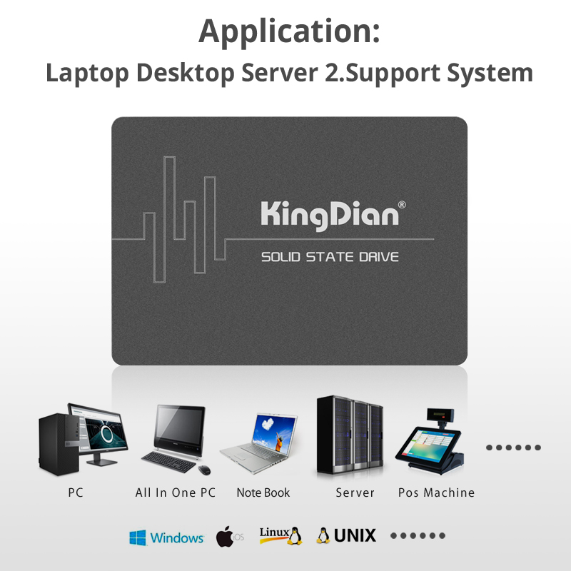 KingDian SSD Sata 3 60GB 120GB 128GB 240GB 256GB 480GB 512GB 1TB 2TB 2.5&quot; Internal Solid State Disk