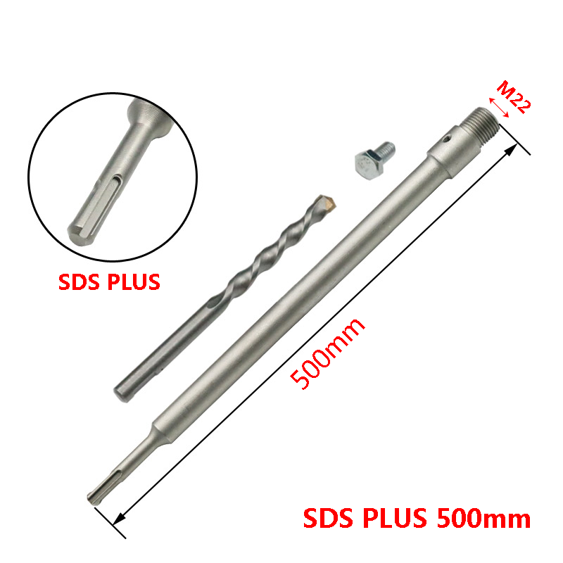 Sds Plus Elektrische Hammer Muur Holle Steen Beton Legering Geperforeerde Airconditioner Installatie Boren 30Mm-160Mm: Round 500mm