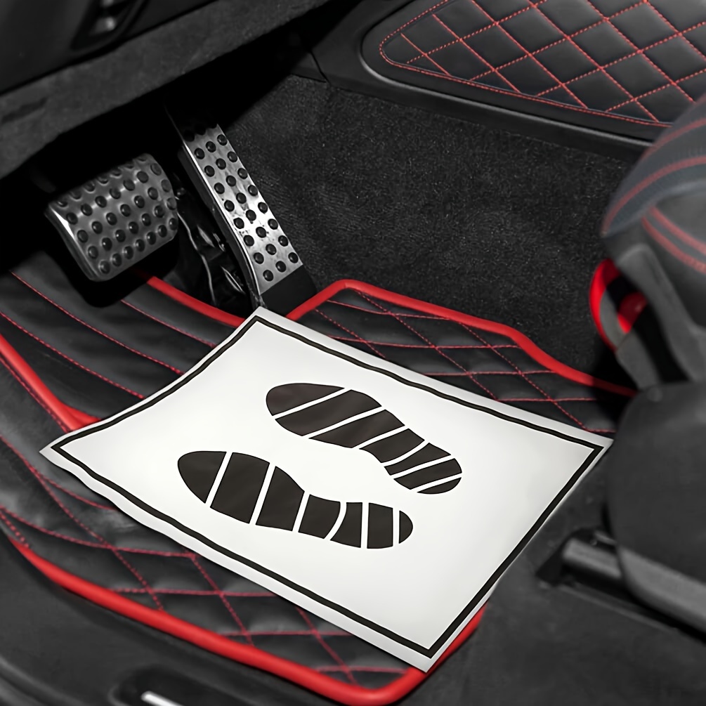 Tapis de sol de voiture en papier de poulet, couvertures de protection de véhicule blanches pour les détails et le service, auto temporaire universel, paquet de 20