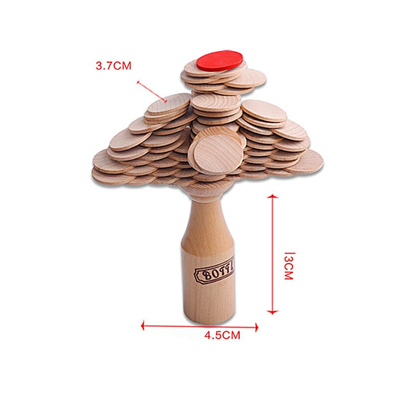Bloc empilable en bois enfants bouteille défi Jenga Puzzle jouet Bar club acclamant jeu accessoires mentaux
