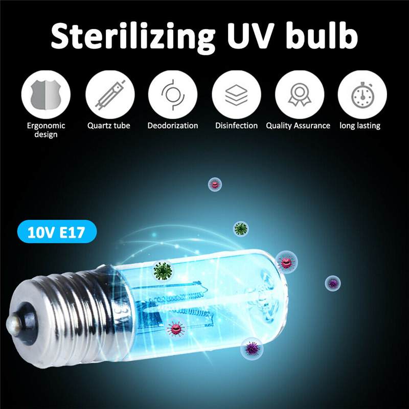 10v 3w e17 uvc ultravioleta 254nm esterilização germicida desinfecção gabinete luz lâmpada de quartzo lâmpada led uv umidificador lanterna