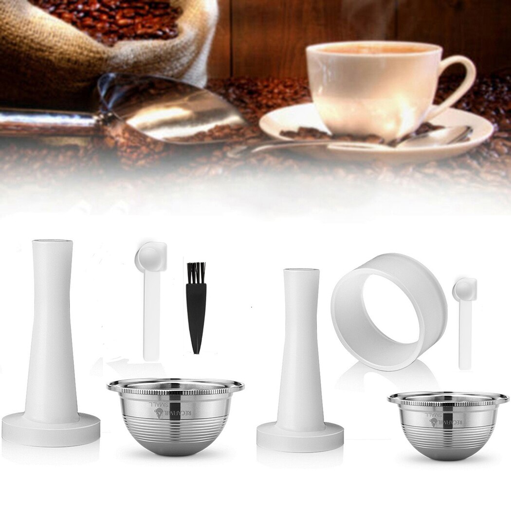 Refillable Coffee Pods Capsules 70ml Dosing Ring Tamper Stainless steel