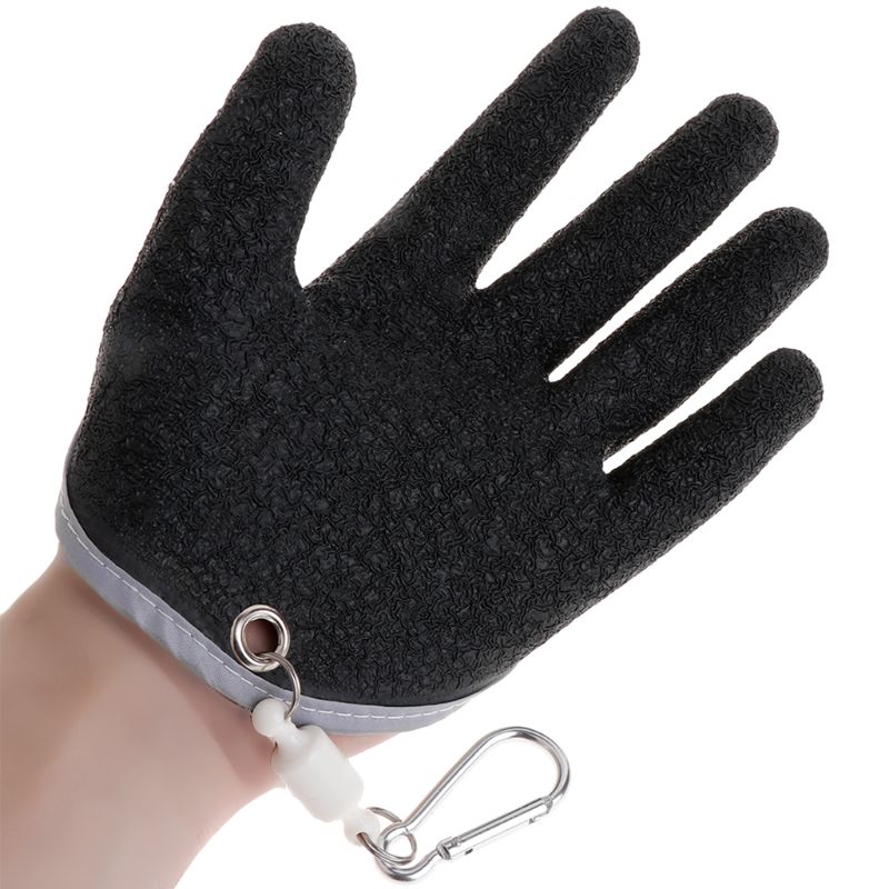 Fishing Gloves Non Slip Latex Glove With Magnet Release Fish Grab Anti Skid Capture Safety Portable Outdoor Fishing