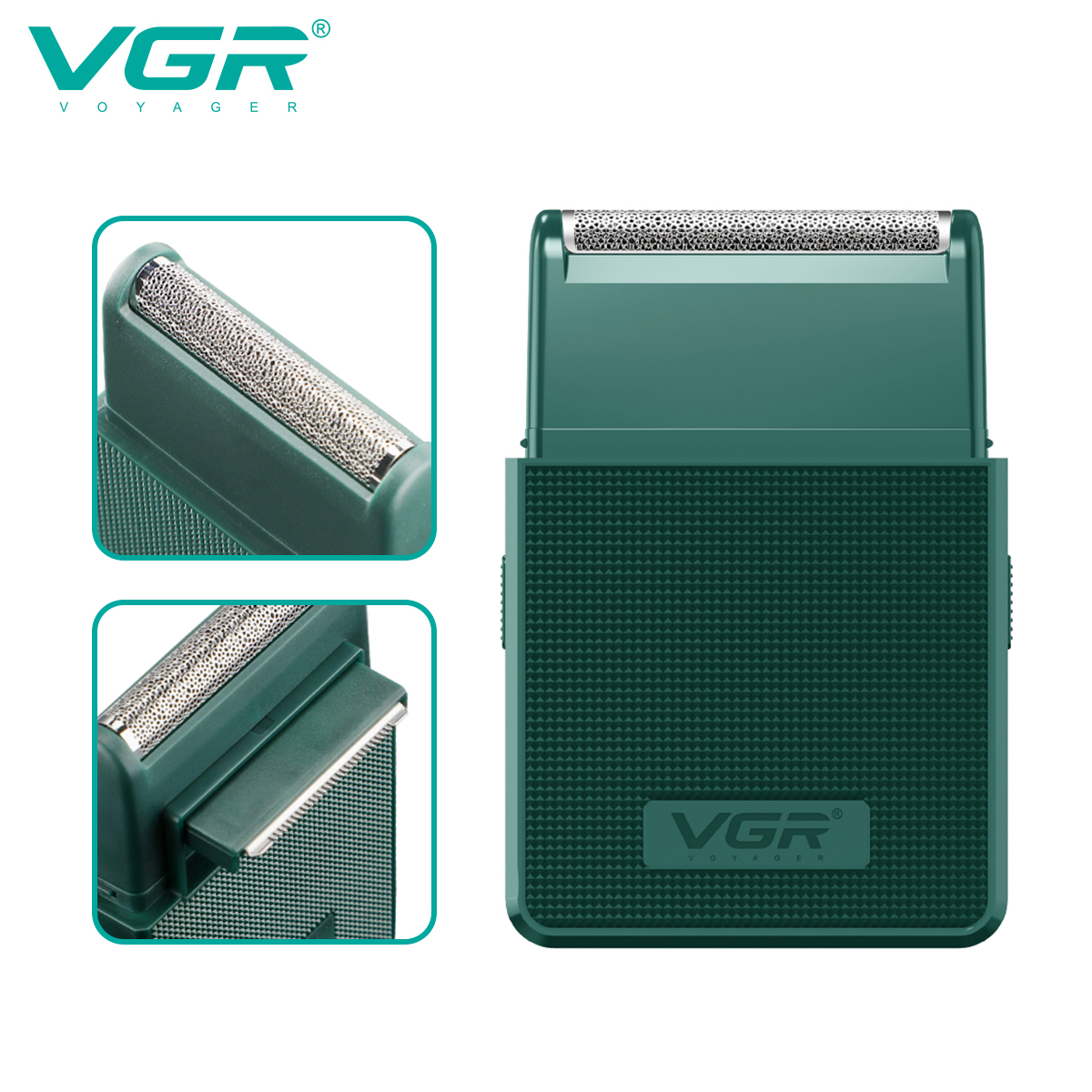 VGR Scheermes Professioneel Scheerapparaat Oplaadbaar Baardtrimmer Draagbaar Scheerapparaat Elektrisch Trimmer Reciprocating Scheerapparaat voor mannen V-376