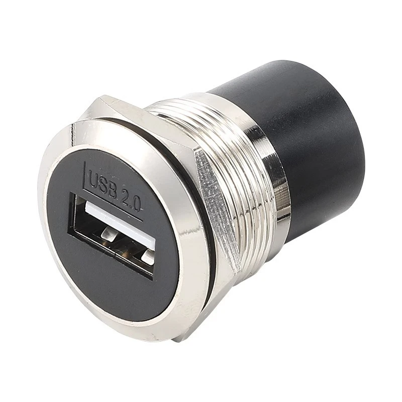 Módulo de Panel USB 3,0 de 22mm, enchufe Circular de Metal tipo C, conector de rosca Dual USB 2,0/3,0, interfaz USB, enchufes HDMI tipo C