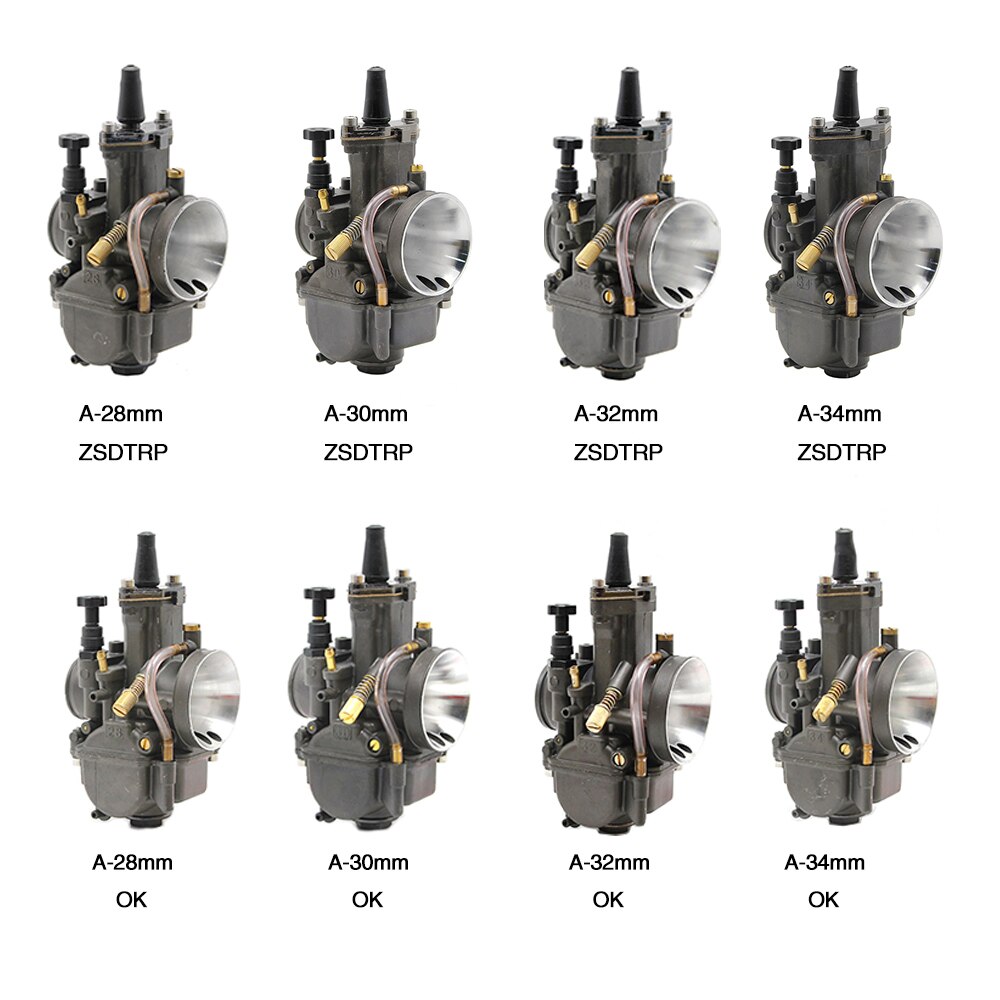 ZSDTRP PWK OKO Flat Slide 28mm 30mm 32mm 34mm Carburateur Carburador Voor 175CC 200cc 250cc Motorfiets dirt Bike Met Power Jet