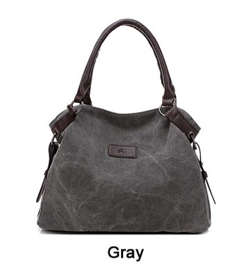 Luxury Brands Bags Women Handbags Messenge Shoulder Bag Large Women Bag Casual Hobo Women Canvas Bags Travel Crossbody: Gray