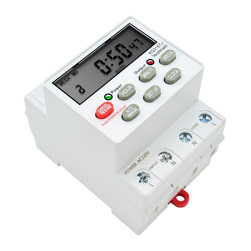 Din Rail Installation KG316TJ Mini Daily Weekly 7 Days Programmable Digital Time Switch Relay Timer Control AC 220V 230V