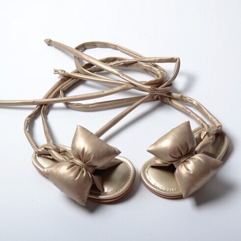 Schattige sandalen voor babymeisjes, pu-sandalen met grote vlinders, romeinse sandalen met strik, zomerschoenen, maat 0-18m