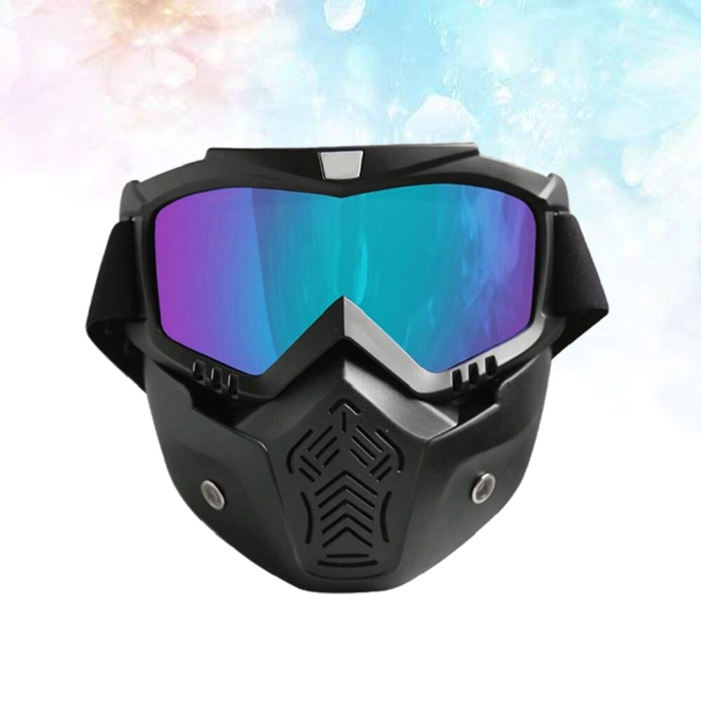 1Pc Outdoor Goggles Mask Motorcycle Face Mask Helmet Goggles Motorbike Helmet Lens for Teenagers Men: As Shown 2