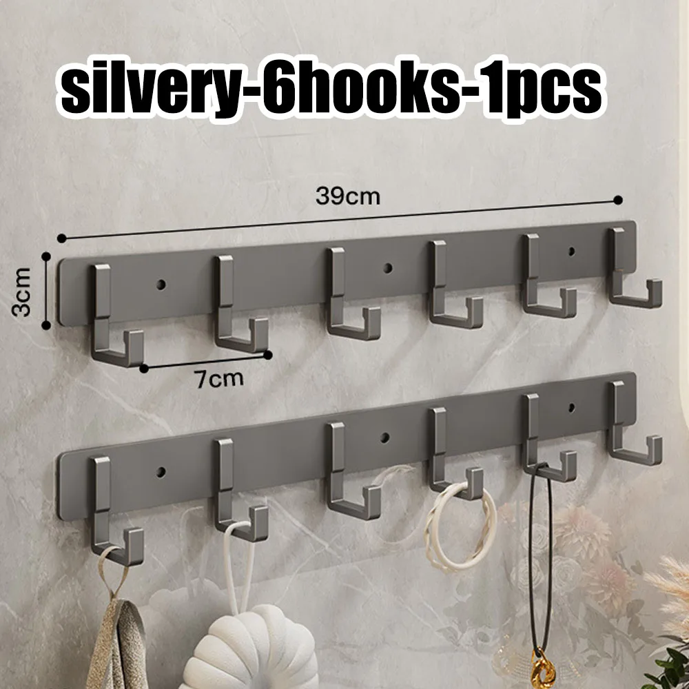 Perchas para cocina y baño, ganchos adhesivos portadores, toallas adhesivas fuertes, paredes de baño sin perforaciones montadas en la pared: Lavanda