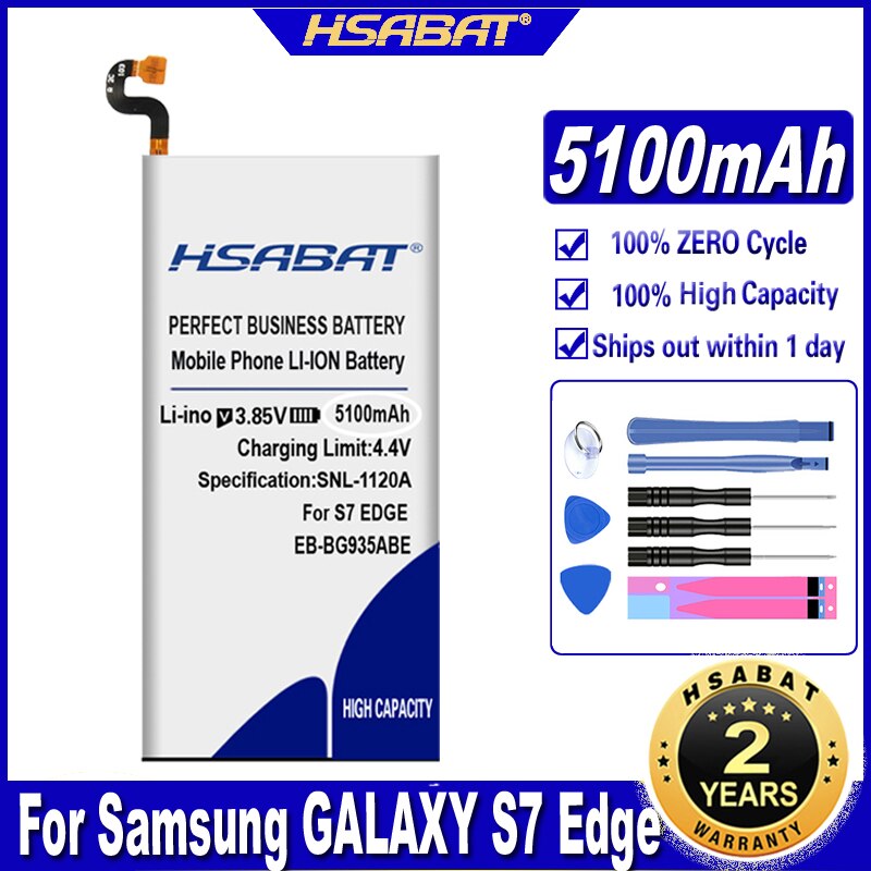 Top Brand HSABAT Battery for Samsung Galaxy S6 S7 S8 S9 S10 S20 (S6 S7 EDGE) (S6 EDGE S8 S9 S10 S20 Plus) S10 Lite S10 5G: for Samsung S7 edge