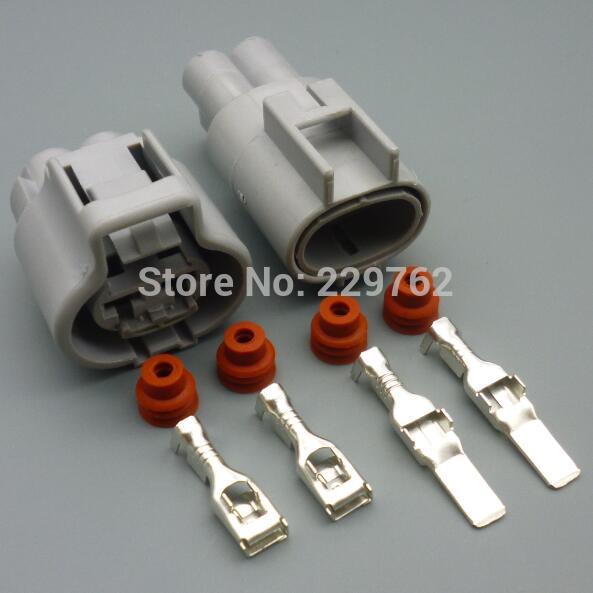 Shhworlsea-conector de ventilador electrónico para coche, accesorio masculino y hembra de 2 pines, resistente al agua, para Toyota Ford Focus Mazda Haima 176142, 2, 76143, 6: 1sets female male