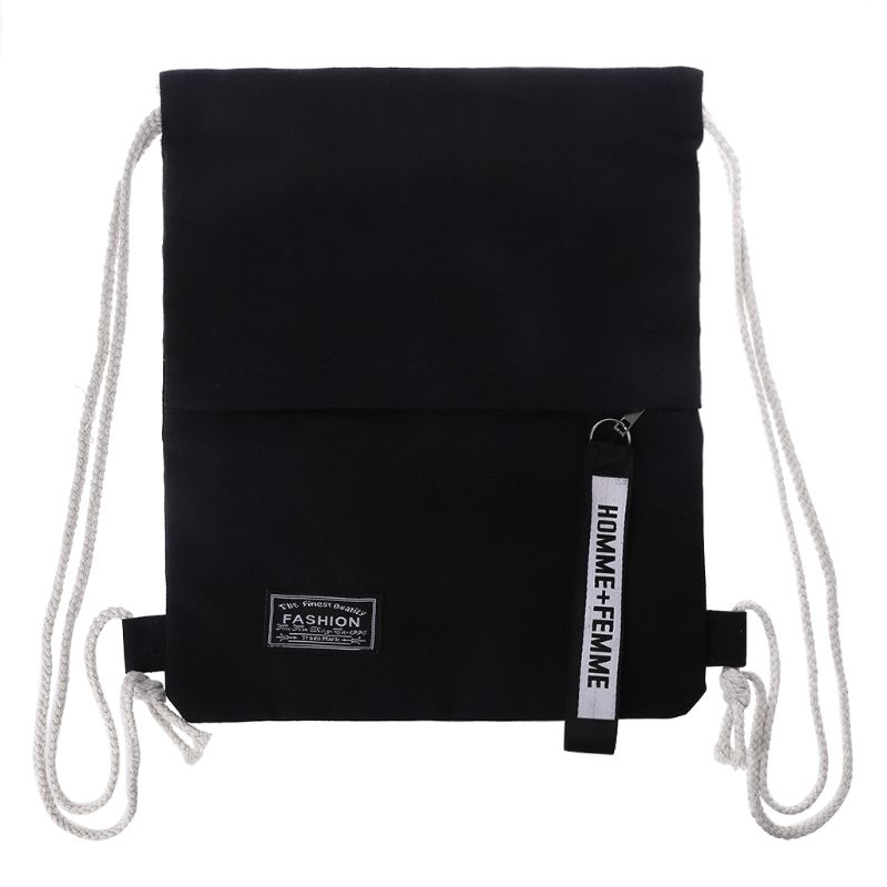 Cinch Sack Canvas Opslag School Gym Tasje Pack Rugzak Rugzak Pouch