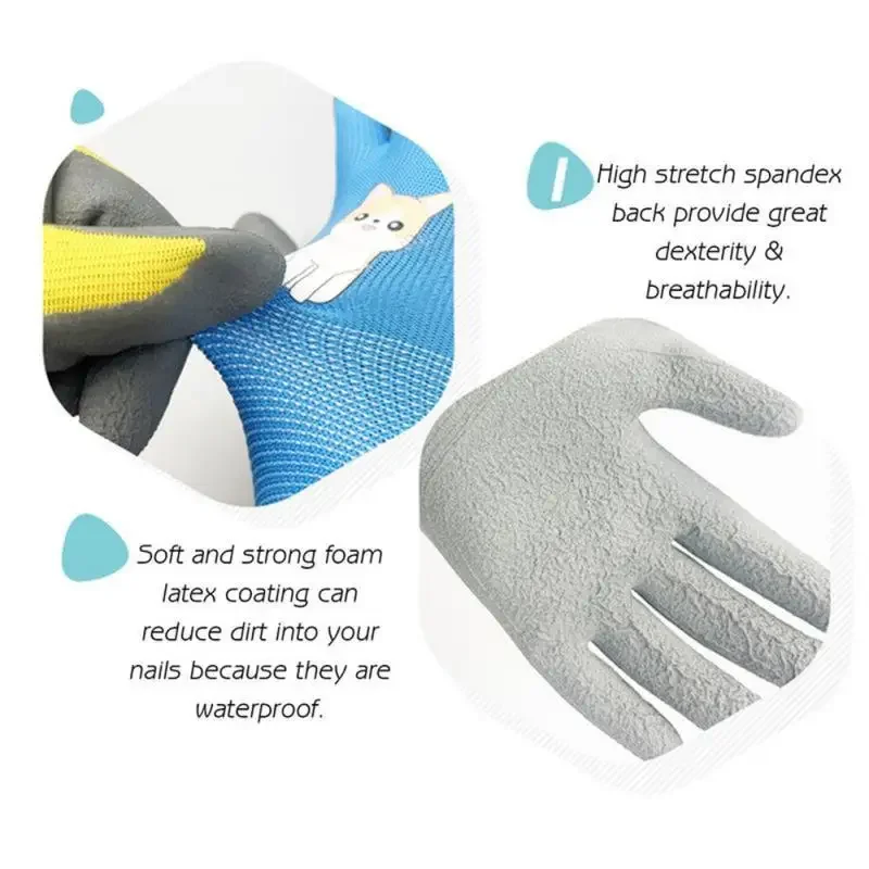 Kinder-Latex-Handschuhe, langlebig, wasserdicht, für Arbeit, Garten, rutschfest, Kindersicherheit, rosa Gummi-Handschuh, pannensicher, Küche, Hof
