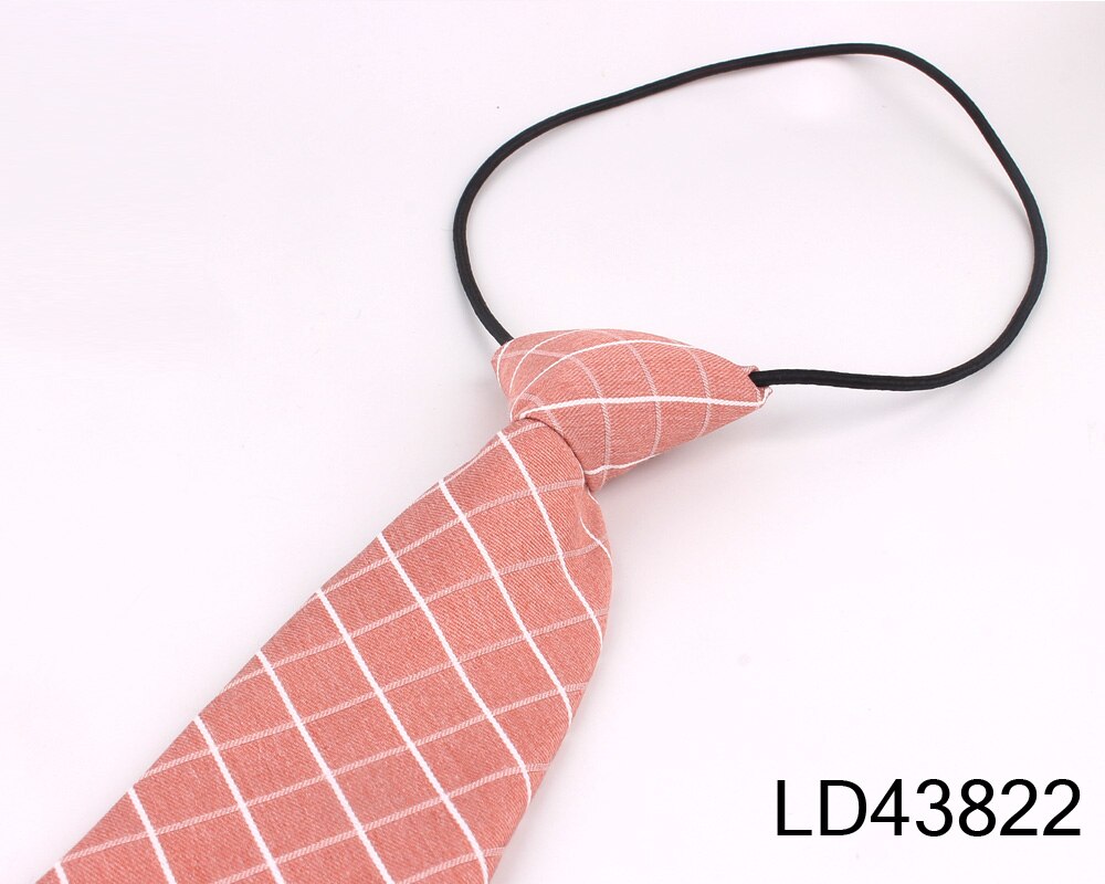 Rubberen stropdassen voor jongens meisjes mode overhemd geruite stropdas kinderen kleine stropdas eenvoudige geruite studentenstropdas voor feeststropdas Gravata: Helder Geel