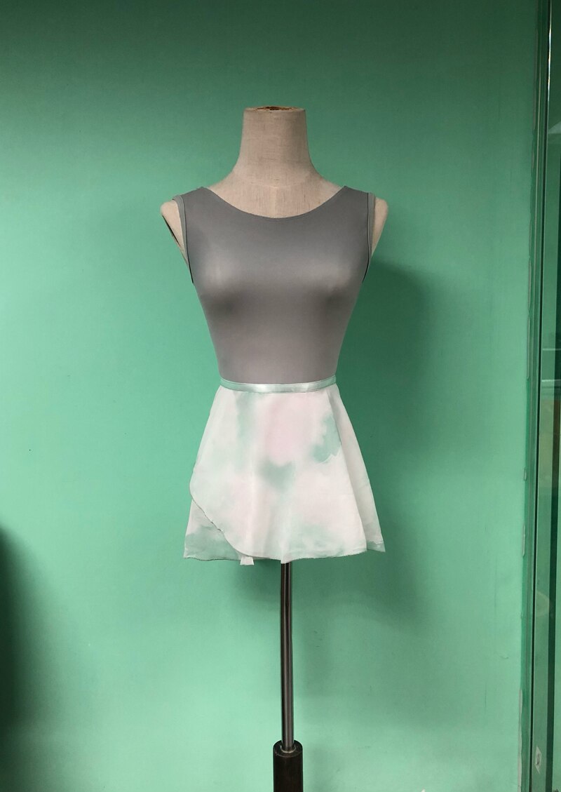 Mädchen-ballett-tanz-trikotanzug-10Stücke Frauen Licht Blau Gradienten Gymnastik Tanzen Tragen Erwachsene Erweiterte Elegante Ballett Trikot