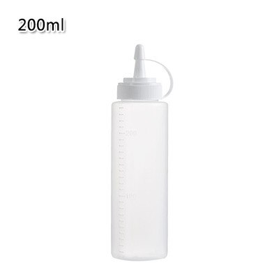 Squeeze Squirt Condiment Bottles with Twist On Cap Lids Ketchup Mustard Mayo Sauces Olive Oil Bottles Kitchen Gadget: 200ml