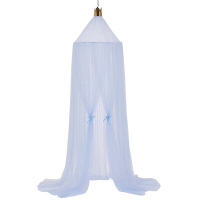 Mosquitera de verano para niños y niñas, cama redonda romántica, cubierta de cama, dosel para guardería: Azul cielo