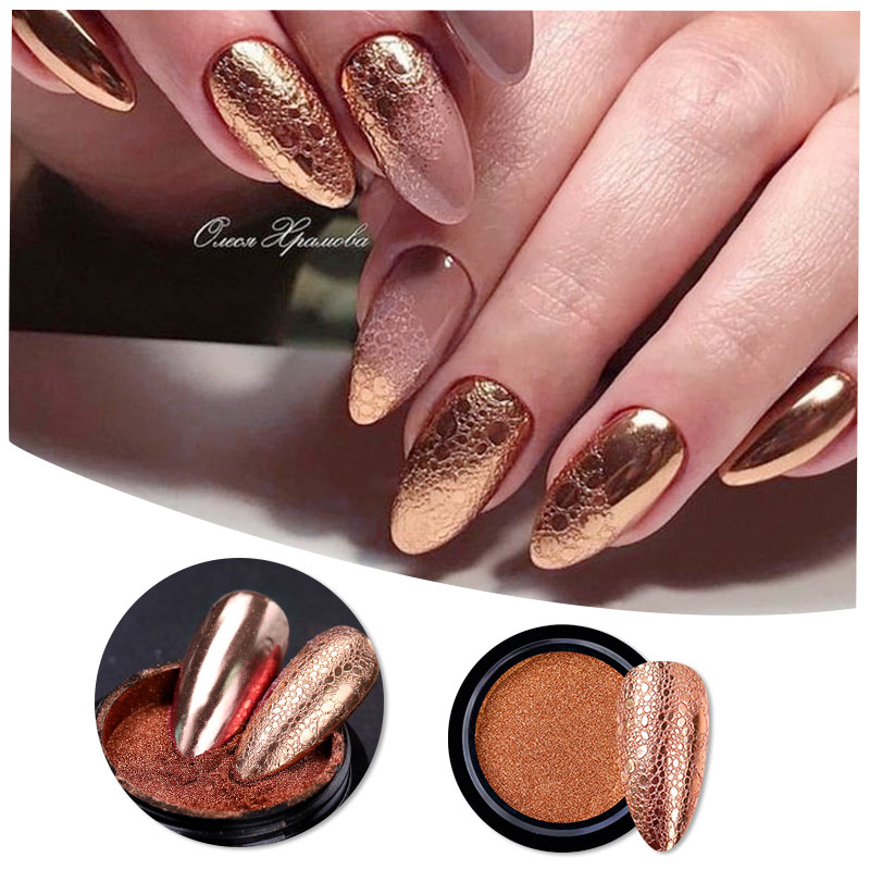 BORN PRETTY Mirror Nail Glitter Powder Metal Shining Gold Sliver Nail Pigment Dust PowerChrome For Gel Polish Nail Decoration