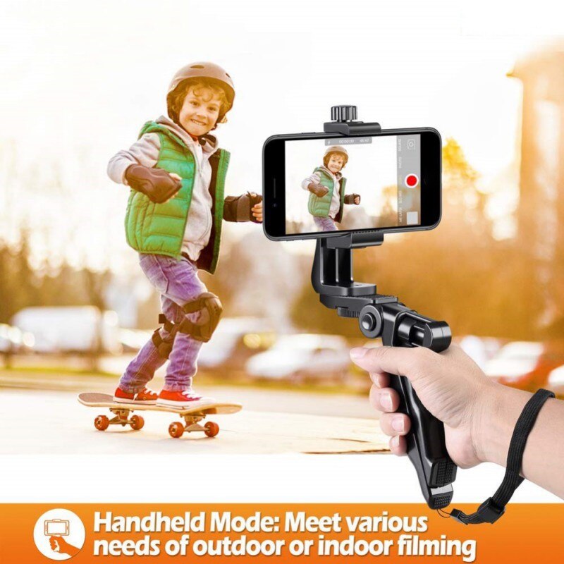 Ergonomische Selfie Stick Swivel Smartphone Handheld Grip Stabilizer Statief Handvat Steadycam Kits met Bluetooth Sluiter Afstandsbediening