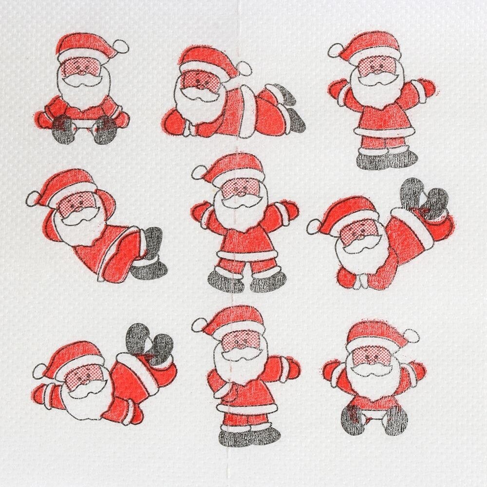 25#  kerst wc-rol papier thuis kerstman bad wc-rol papier kerst benodigdheden kerstdecoratie tissue rol 10*10cm: D
