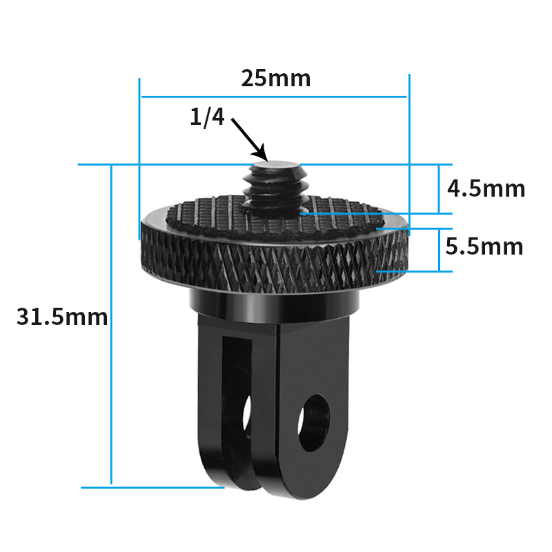 Soporte para Cámara de Acción GoPro 9 8 7 SJCAM Sony, Mini trípode de extensión, adaptador de soporte para conector de bicicleta, Base de asiento fijo: Type H Black