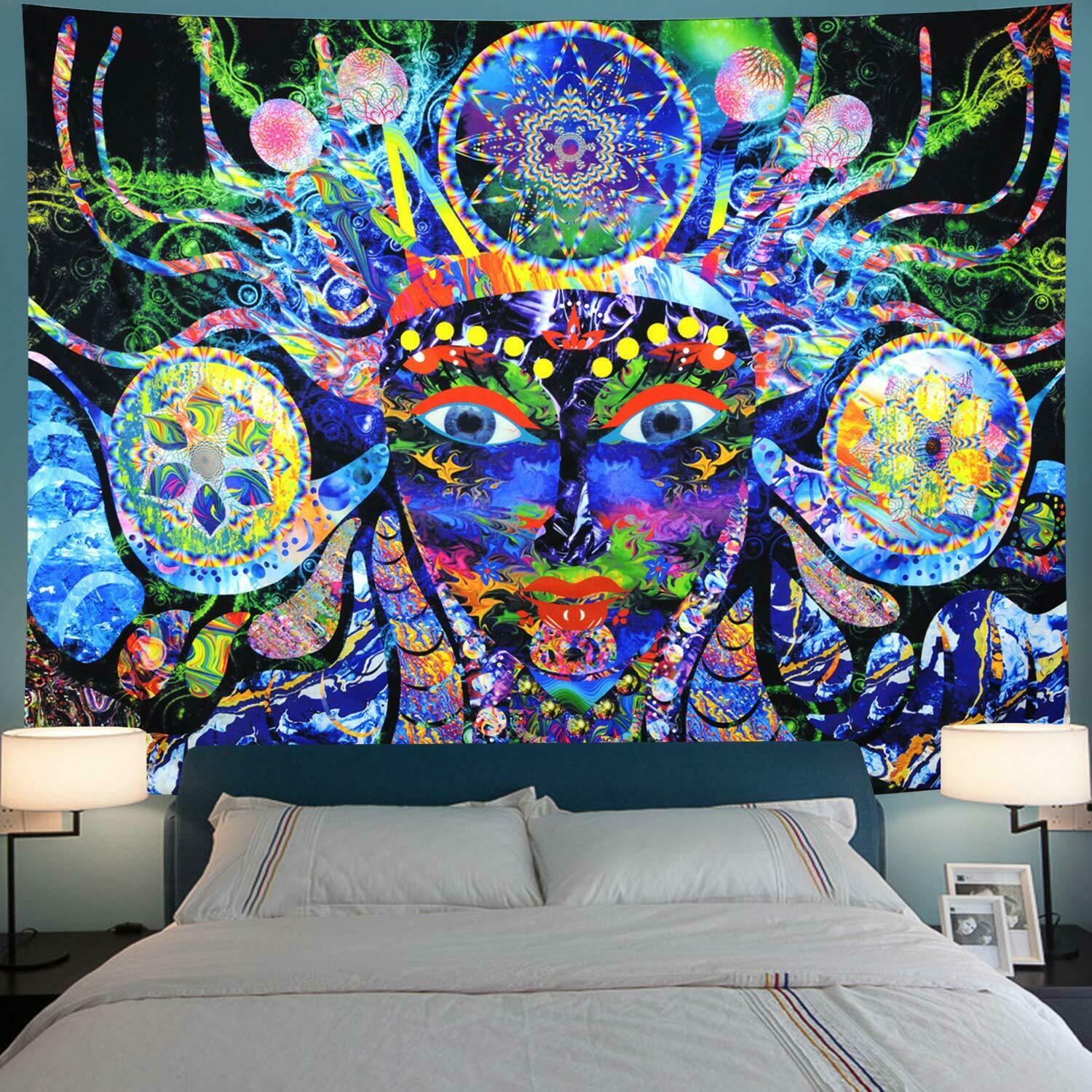 Facy Gedrukt Wandtapijten Psychedelische Mount Monster Tapestry Art Wall Opknoping Thuis Deken Decor Tapestry: 3