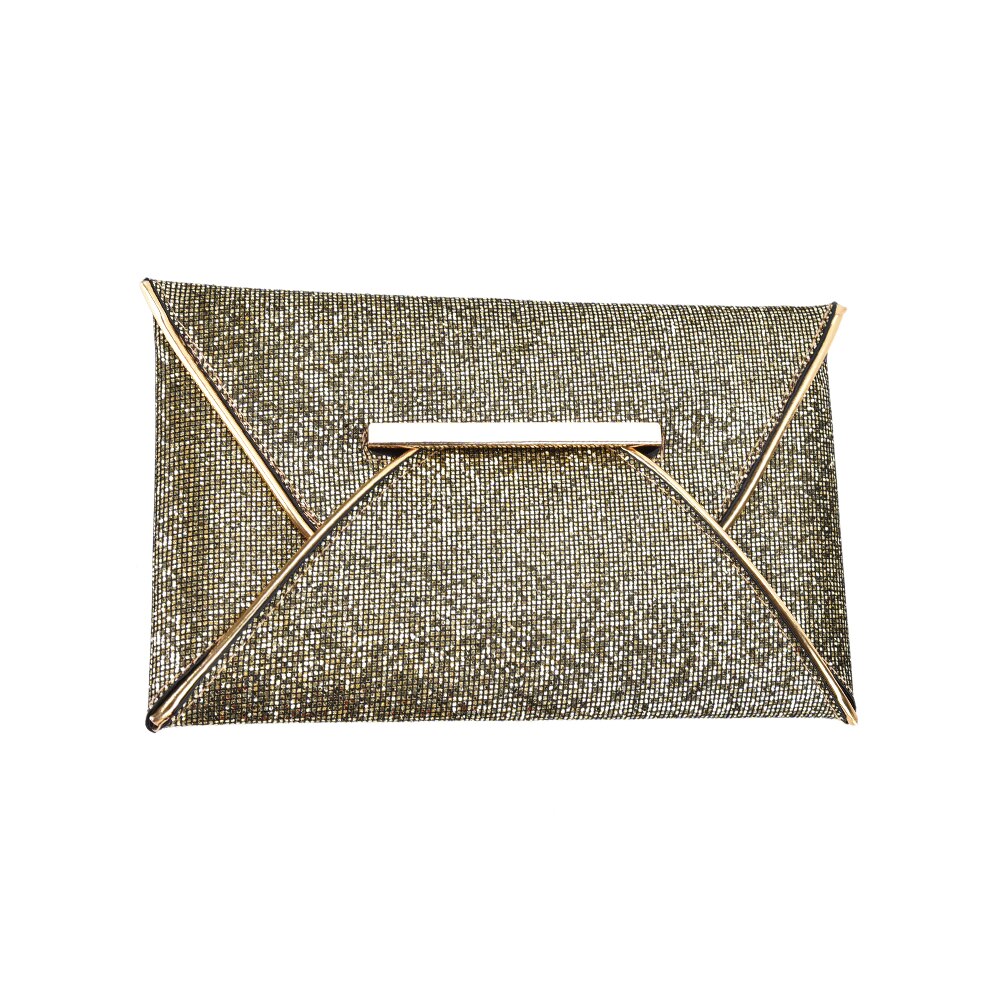 Shiny Solid Ultradunne Vrouwen Avondfeest Zakken Goud Pailletten Envelop Tas dag koppelingen tassen Purse Clutch Handtassen: Goud