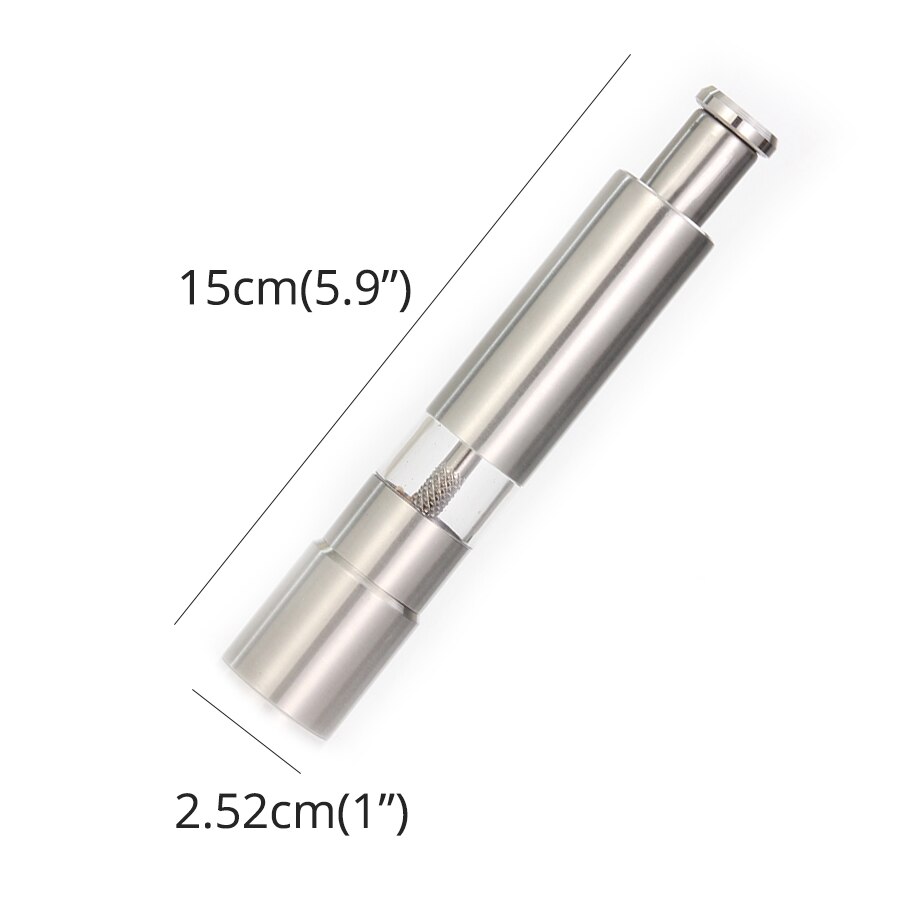 Leeseph Pepper Grinder, Stainless steel manual hand thumb press grinder mills for fresh seasoning