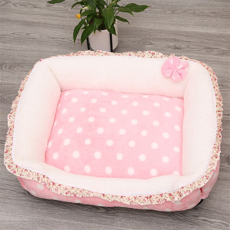 Prinsesse kjæledyr matt katt reir varm hund kennel hus myk valp sove seng hund pute sofa til chihuahua hund kurv cama cachorro: Rosa / M 50 x 40cm
