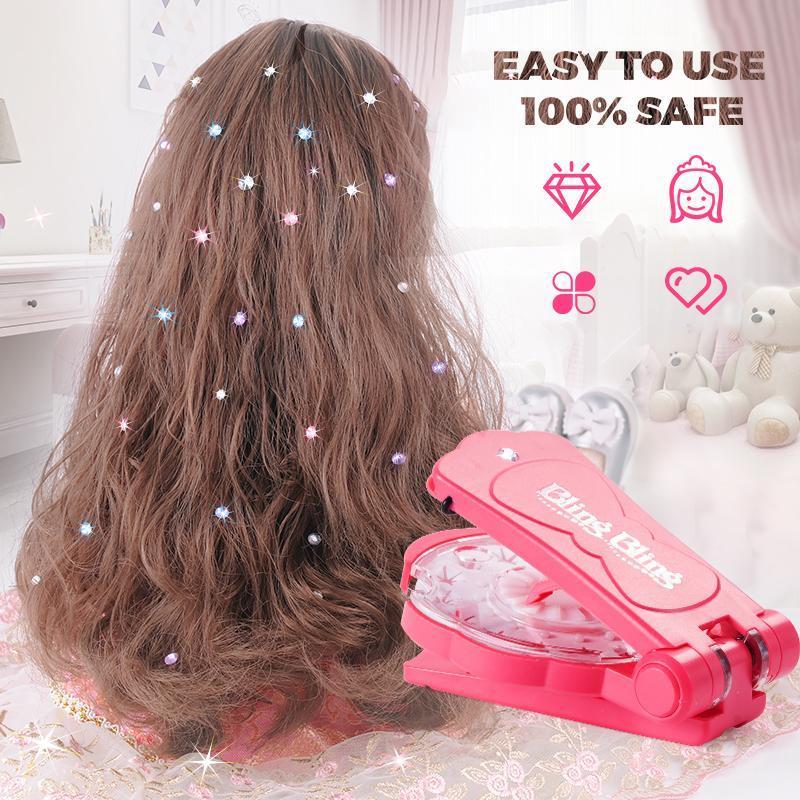 Blinger Gem agrafeuse jouet fille accessoires enfants maquillage Blingerrenss bijoux Nail-Rig-Girl semblant jouer autocollants populaires jouets cheveux-