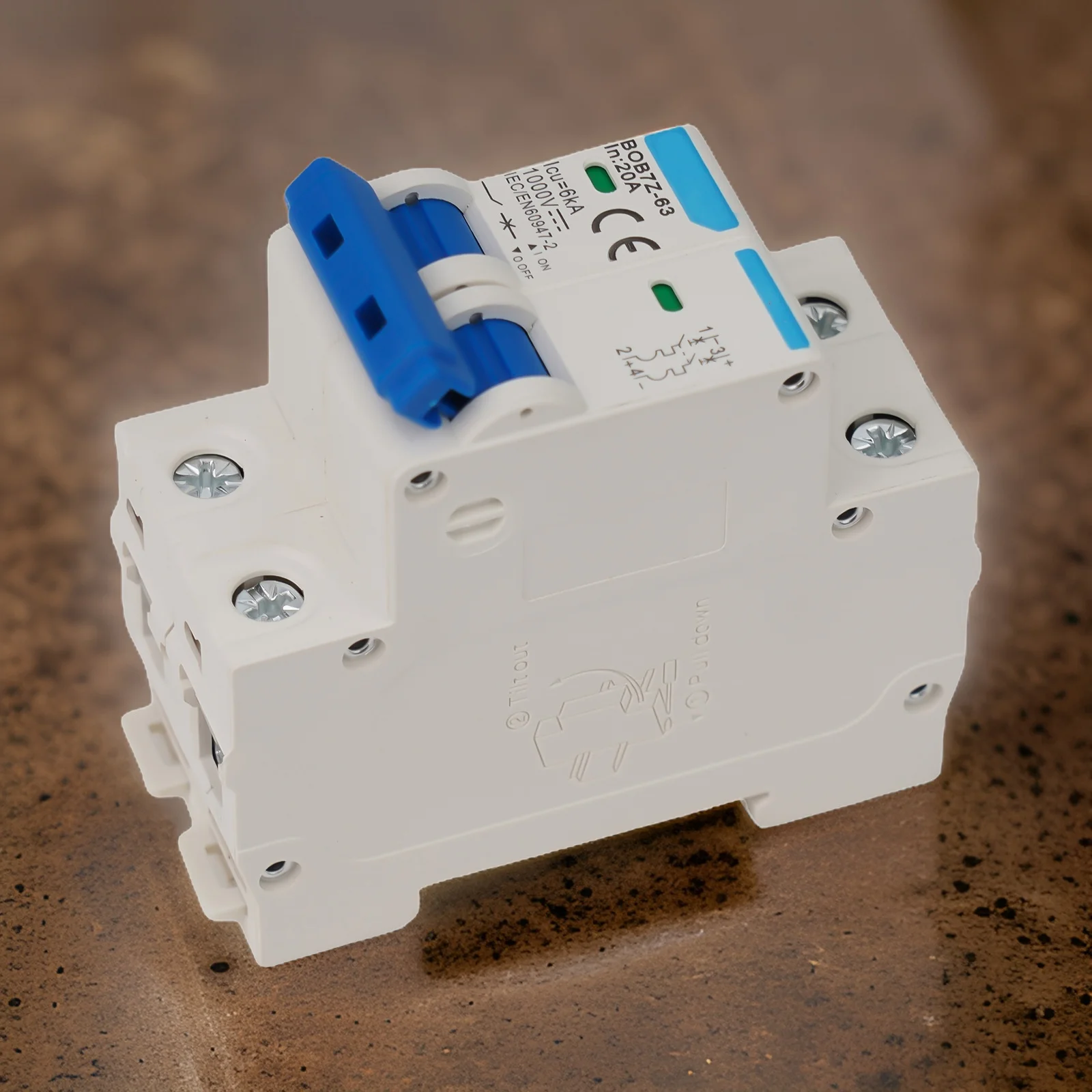 DC Stroomonderbreker 1000V 2 Pole Dubbele MCB Solar PV 6 10 16 20 32 40 50 63 Amp Solar vervangende Accessoires Voor Huishoudelijke
