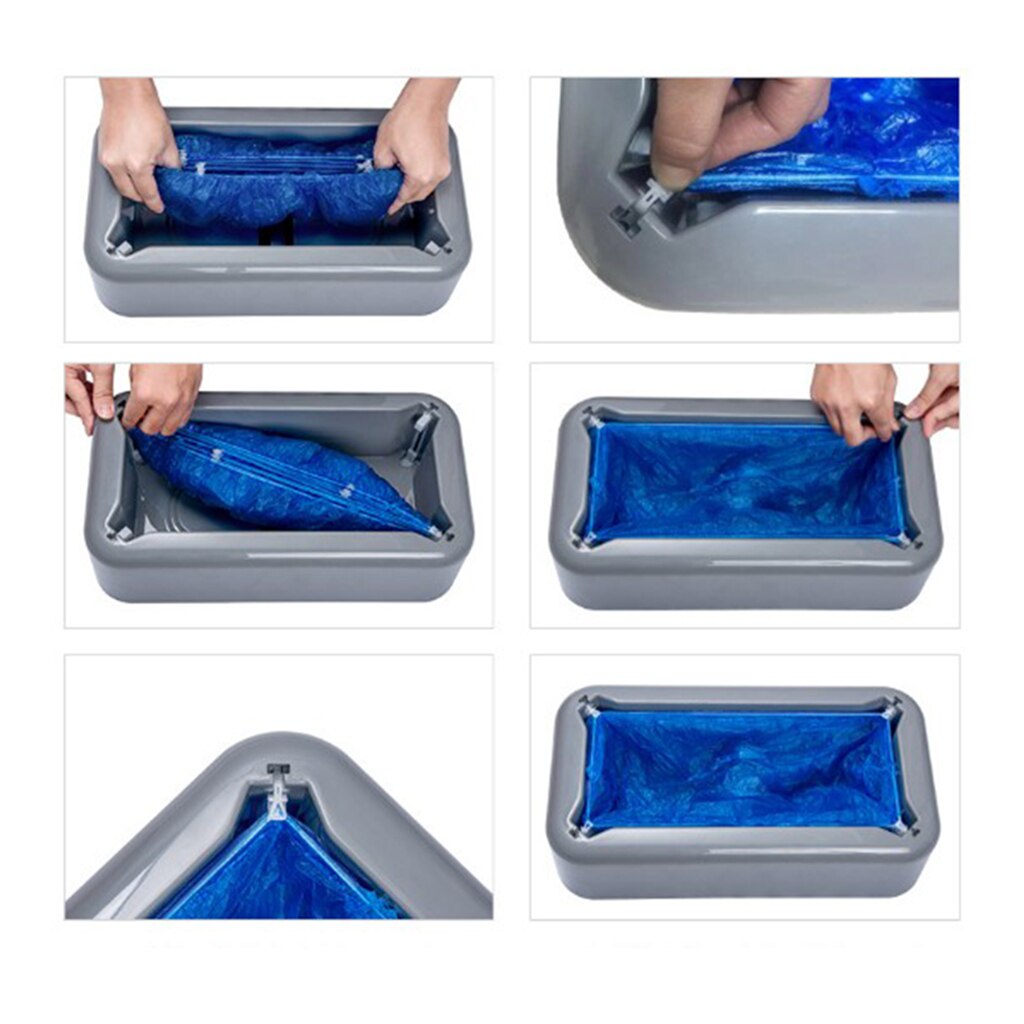 Automatic Shoe Cover Dispenser Overshoes Machine for Home Office Hotel Blue