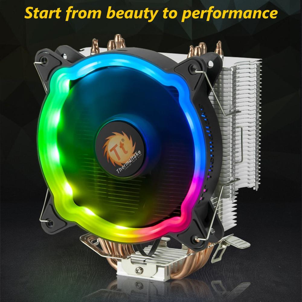 UX200 ARGB Beleuchtung CPU Kühler Regenbogen CPU Kühler Ultra Ruhig hoch Geschwindigkeit Aluminium RGB Fan Unterstützung bin4