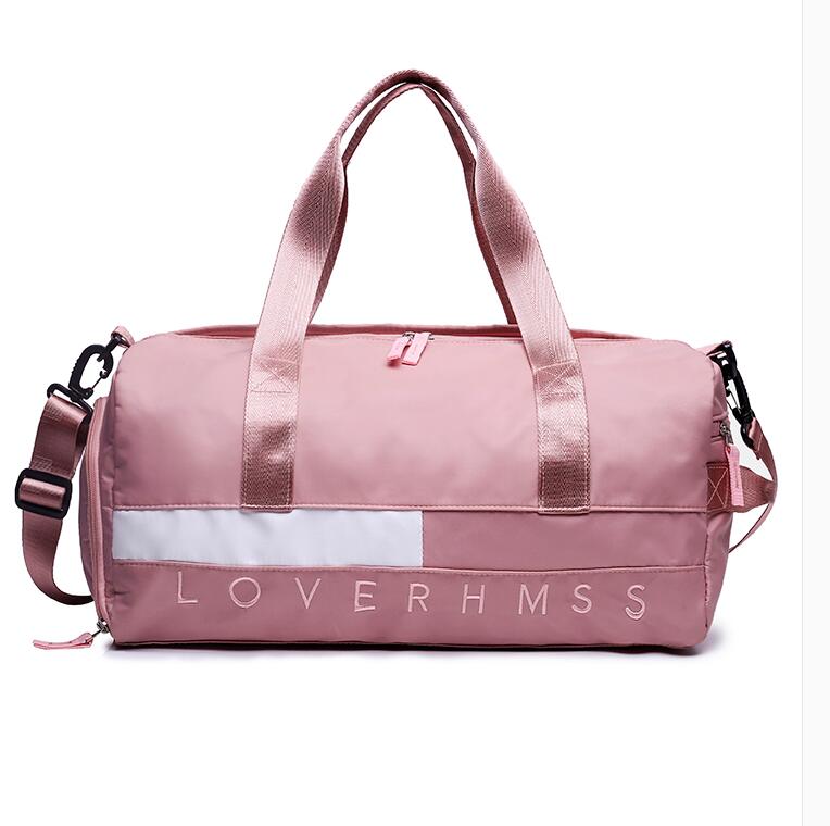 vrouwen roze reistas met onafhankelijke schoenen mannen zwarte schoudertas crossbody tassen Oxford Textiel luxe handtassen vrouwelijke: Pink