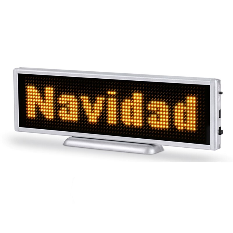 Multi-language bluetooth mini LED display wireless rechargeable LED message sign programmable scrolling LED text sign for shop