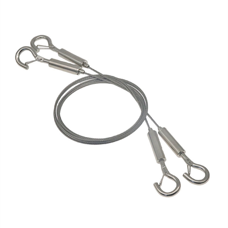 Verstelbare automatische draadkabel veerhaak waslijn foto hangende oplossing systeem ophangcode roestvrijstalen kabel