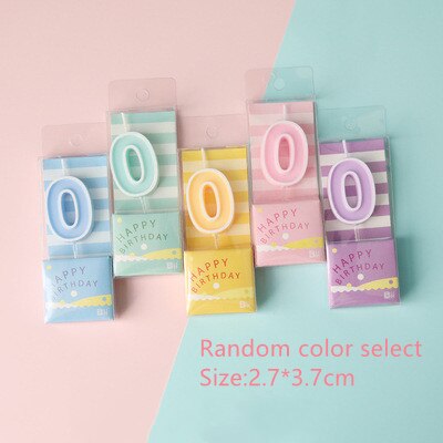 Wedding Multiple Colour Numbers 0-9 Birthday Candles Cake Topper Insert Birthday Party Dessert Table Candle Ornaments: 0